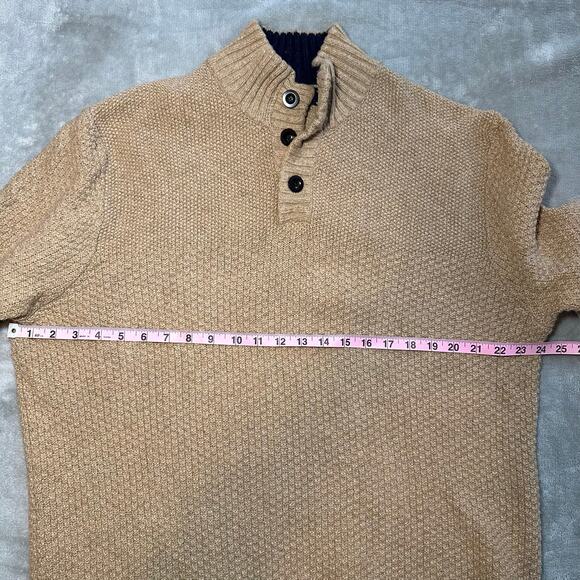 Lands End Knit Sweater Men Sz XL Mockneck Old Money Quiet Luxury Preppy Academia - Picture 5 of 11